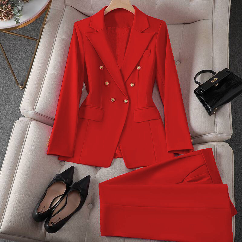Korean Casual Design Blouse Trouser Suit - Image 9