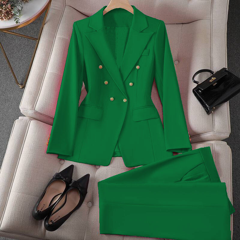 Korean Casual Design Blouse Trouser Suit - Image 6