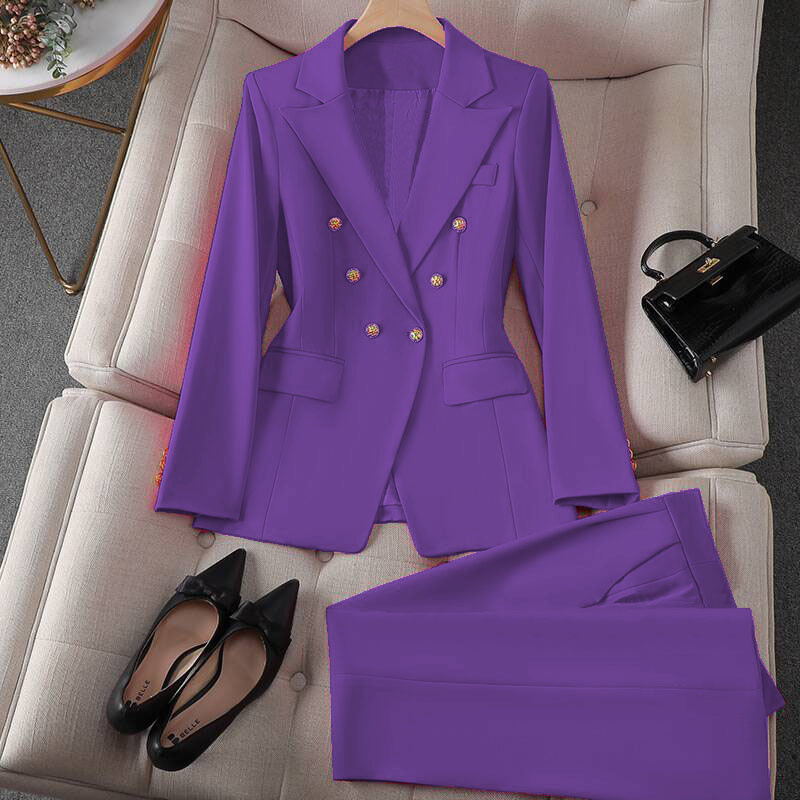 Korean Casual Design Blouse Trouser Suit - Image 8
