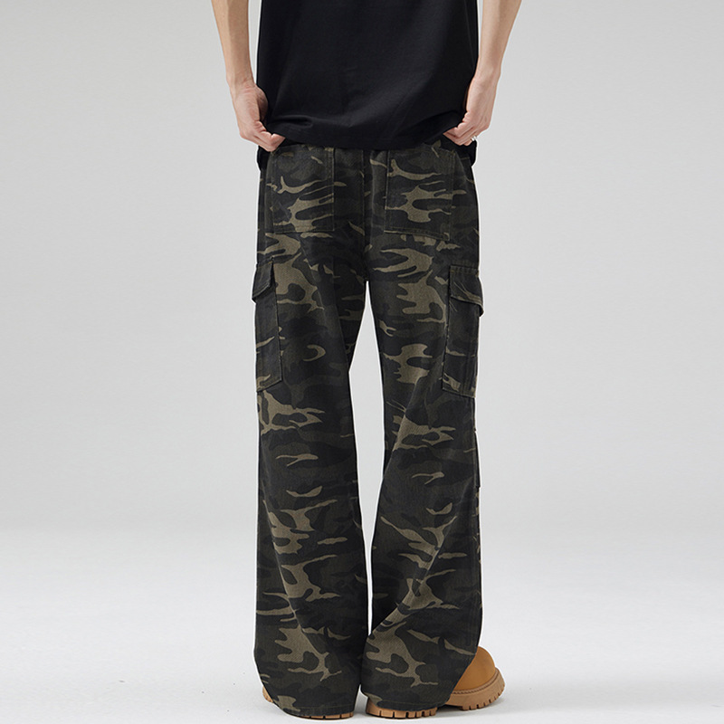 Paratrooper Camouflage Cargo Pants Men And Women Multi-pocket - Image 3