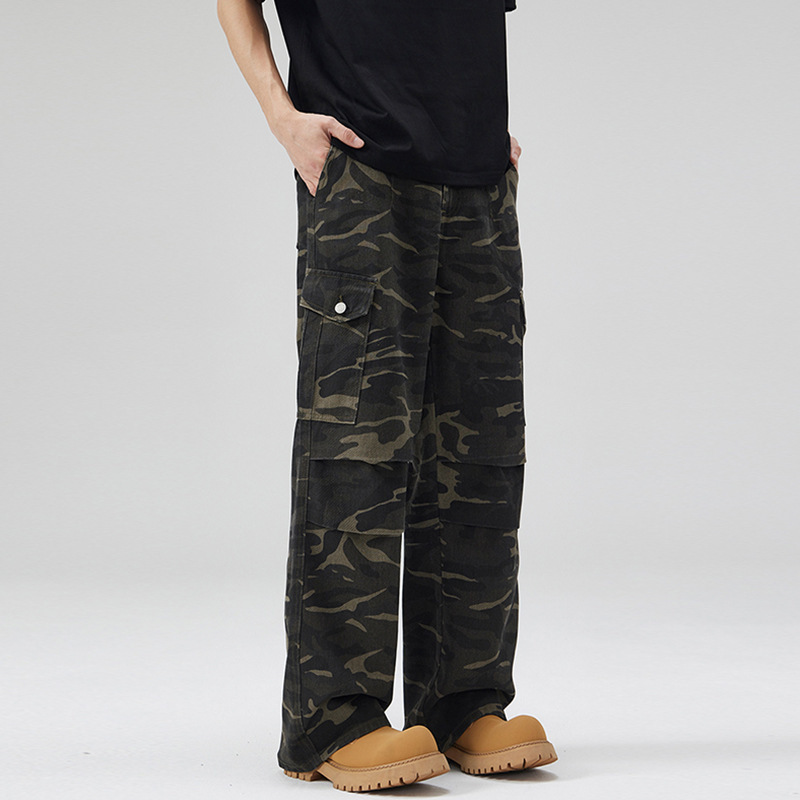 Paratrooper Camouflage Cargo Pants Men And Women Multi-pocket - Image 2