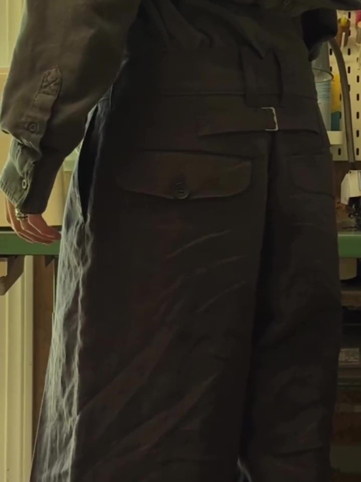 Casual Single-breasted Linen Wide-leg Pants - Image 6