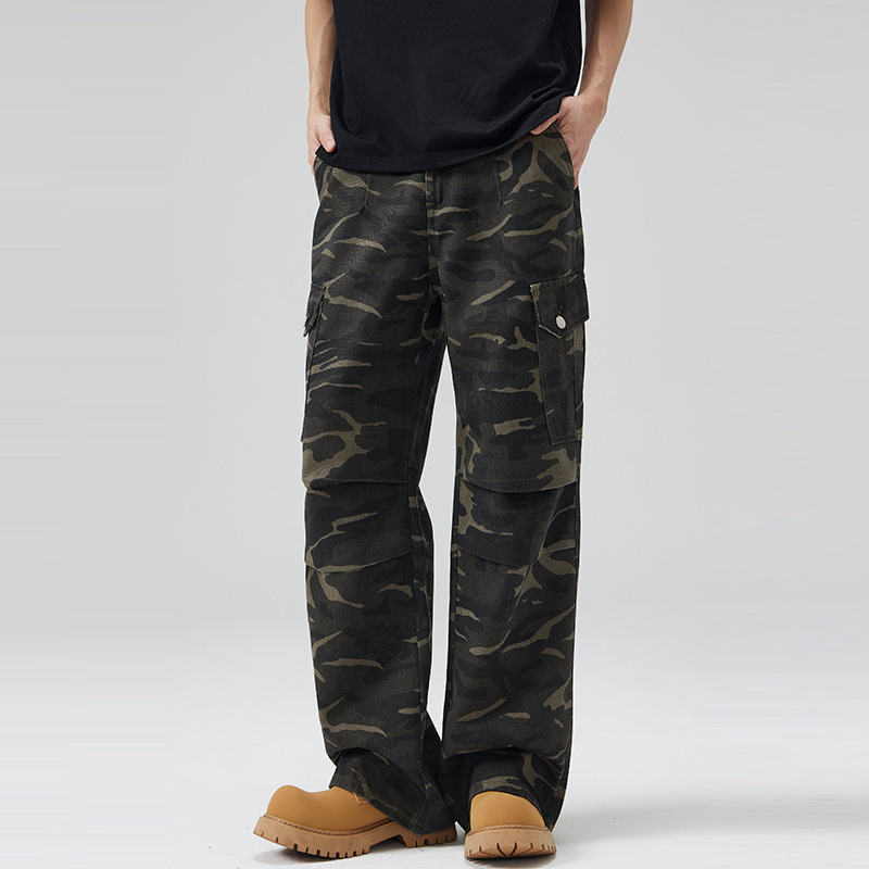 Paratrooper Camouflage Cargo Pants Men And Women Multi-pocket - Image 5