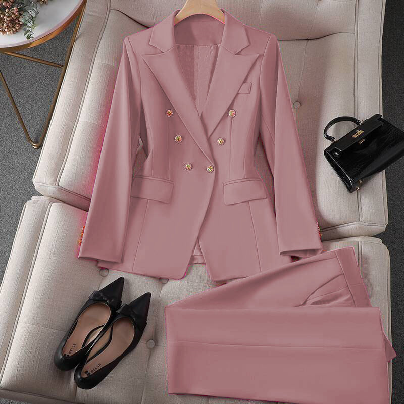 Korean Casual Design Blouse Trouser Suit - Image 3
