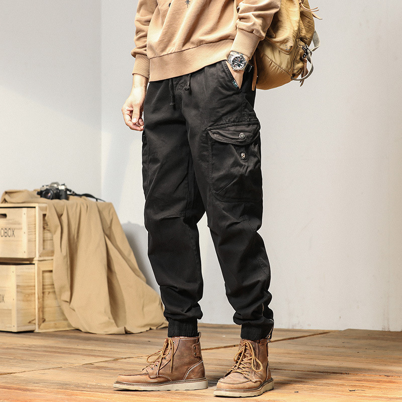 Overalls Men's Slim-fitting Ankle-tied Casual Pants Men's Pants Summer Trousers - Image 2
