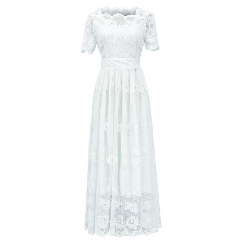 New Lace Dress Women's Summer Large Swing Fairy Beach - Image 6
