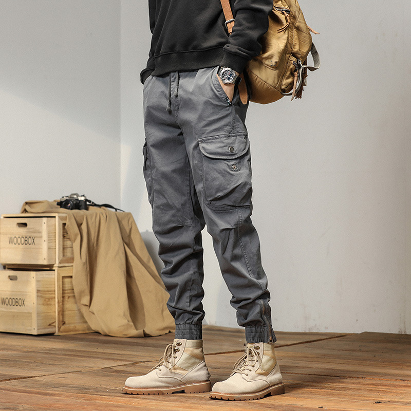 Overalls Men's Slim-fitting Ankle-tied Casual Pants Men's Pants Summer Trousers - Image 3