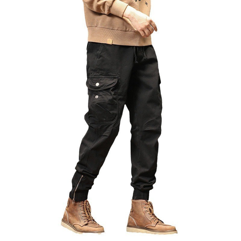 Overalls Men's Slim-fitting Ankle-tied Casual Pants Men's Pants Summer Trousers - Image 5