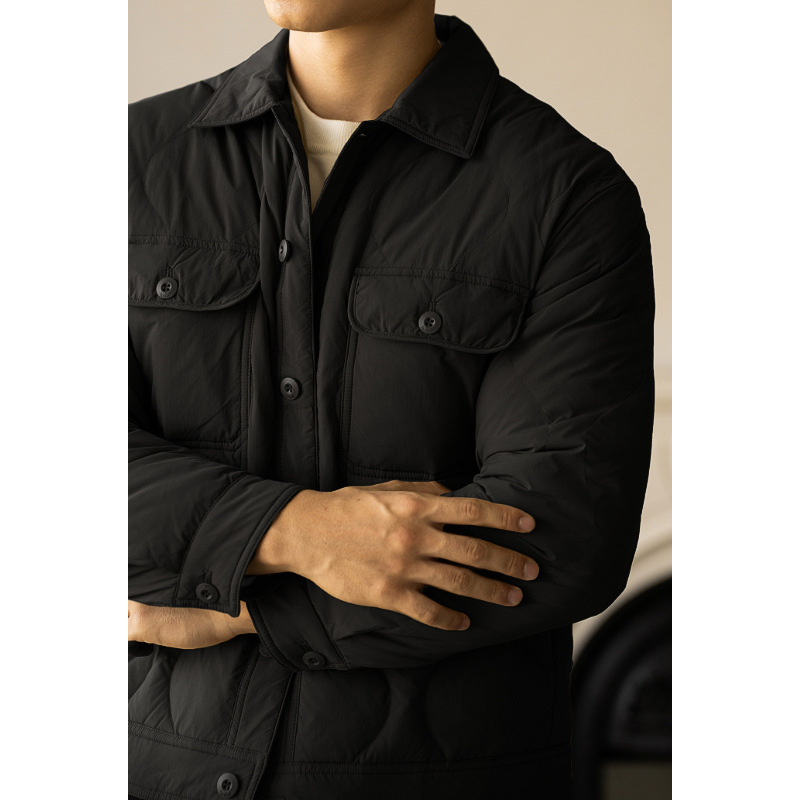 High Density Duck Down Seamless Lapel Down Jacket Men's Autumn And Winter New - Image 5